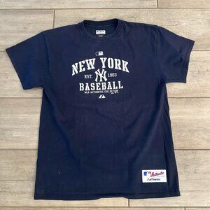Vintage Majestic Oversized New York Yankees Baseball Tee 90s Size L